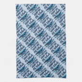 Funny Whale Pun "Oh Whale" Hump Day Design Geschirrtuch (Vertikal)