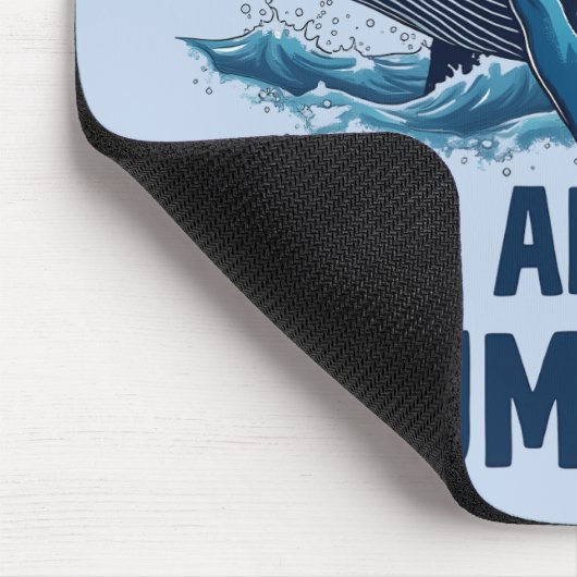 Funny Whale Pun "Oh Whale" Hump Day Design Mousepad (Ecke)