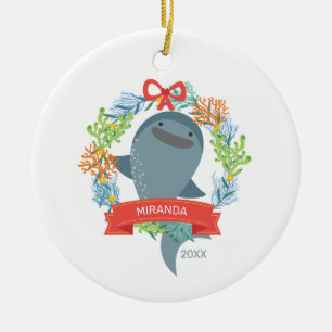 Funny Whale Shark Keramik Ornament