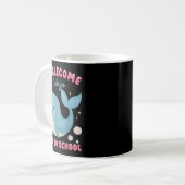 Funny Whalecome zurück zur Uni der Schule Teach Kaffeetasse (Vorderseite Links)