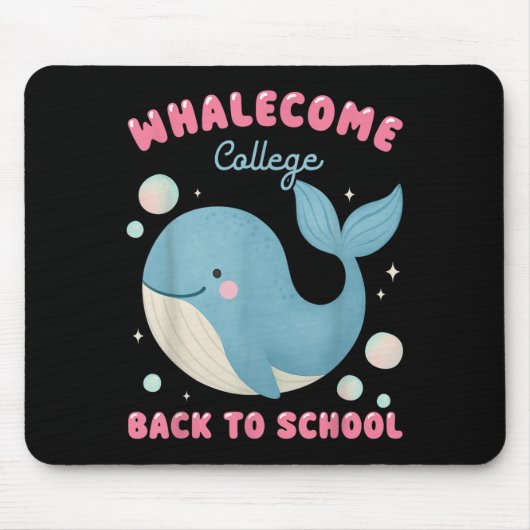 Funny Whalecome zurück zur Uni der Schule Teach Mousepad (Vorne)