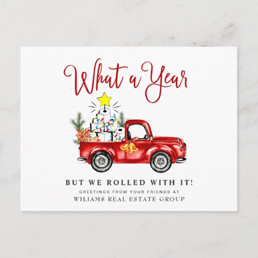 Funny What a Year Christmas Corporate Postkarte (Vorderseite)