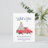 Funny What a Year Christmas Corporate Postkarte (Stehend Vorderseite)