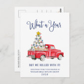 Funny What a Year Christmas Corporate Postkarte (Vorne/Hinten)