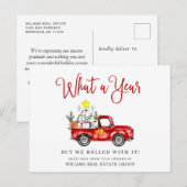Funny What a Year Christmas Corporate Postkarte (Vorne/Hinten)