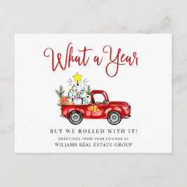 Funny What a Year Christmas Corporate Postkarte