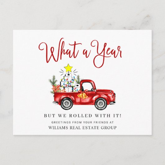 Funny What a Year Christmas Corporate Postkarte (Vorderseite)