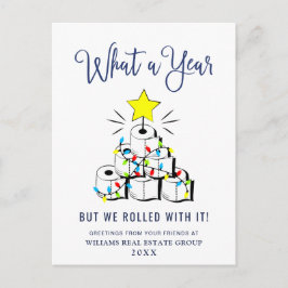 Funny What a Year Christmas Corporate Postkarte