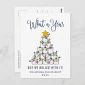 Funny What a Year Christmas Corporate Postkarte (Vorne/Hinten)
