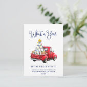 Funny What a Year Christmas Corporate Postkarte (Stehend Vorderseite)