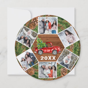 Funny What a Year Christmas Red Truck 6 FOTO Feiertagskarte