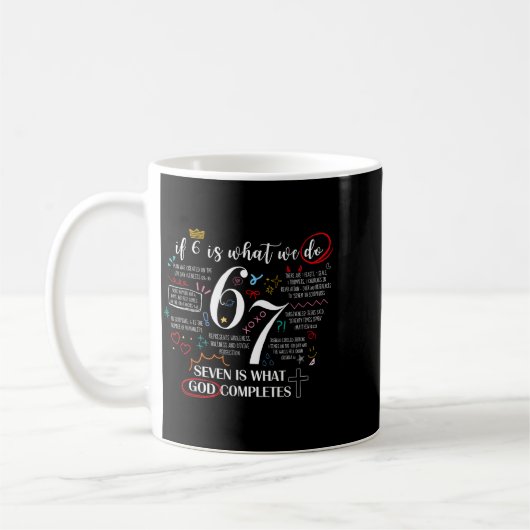 Funny What God Completes 6 7 Meme Jesus Christian Kaffeetasse (Links)