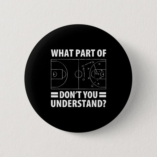 Funny What Part Of Basketball Don't You Understand Button (Vorderseite)