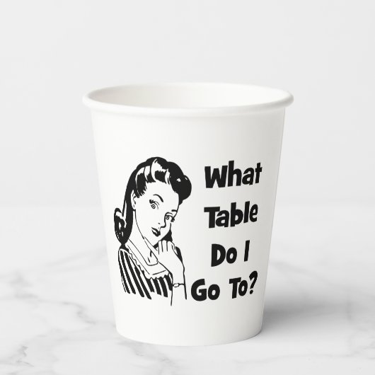 Funny What Table Bunco Pappbecher (Rückseite)