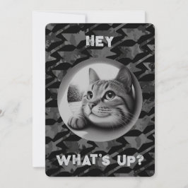 Funny What's up Niedlich Cat Animal Quotes Perfect Feiertagskarte