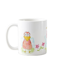 Funny Whimsical Birds Coffee Tasse