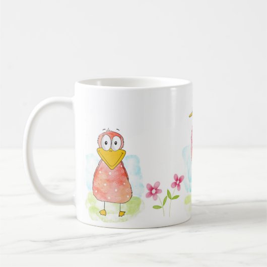 Funny Whimsical Birds Coffee Tasse (Links)