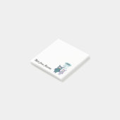 Funny whimsical Eule Liebe Paar personalisiert Post-it Klebezettel (angewinkelt)