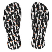 Funny Whimsical Piles of Pinguins Badesandalen (Fußbett)