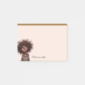 Funny Whimsical Pouting African American  Post-it Klebezettel (Vorderseite)