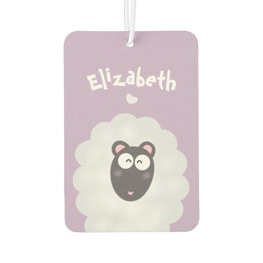 Funny Whimsical Pub I Liebe Sie Niedlich Pastel Li Autolufterfrischer (Rückseite)