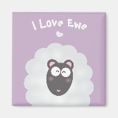Funny Whimsical Pub I Liebe Sie Sweet Pastel Lila Magnet (Vorne)