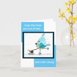 Funny Whimsisical Watercolor Get Well Card Karte