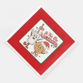 Funny Whimsisical Weihnachtsbuch Napkin Serviette (Ecke)