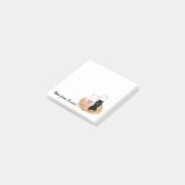 Funny whimsisikate Liebe Paar personalisiert Post-it Klebezettel (angewinkelt)