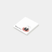 Funny whimsisikate Liebe Paar personalisiert Post-it Klebezettel (angewinkelt)