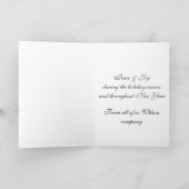 Funny whimsy Heiligenrinder Freudenlogo Feiertagskarte (Innenseite)