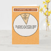 Funny Whipped Cream Pumpkin Pie Erntedank Karte (Gelbe Blume)