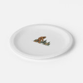 Funny Whippet Bigfoot Dog Wanderhund Mama Vater Ki Pappteller (Schrägansicht)