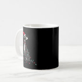 Funny Whippet Christmas Graphics Dog Lights Lover Kaffeetasse (Vorderseite Links)
