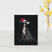 Funny Whippet Christmas Graphics Dog Lights Lover Karte (Gelbe Blume)