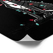 Funny Whippet Christmas Graphics Dog Lights Lover  Poster (Ecke)