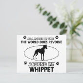 Funny Whippet Designs Postkarte (Stehend Vorderseite)