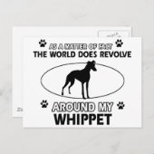 Funny Whippet Designs Postkarte (Vorne/Hinten)