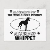 Funny Whippet Designs Postkarte (Vorderseite)