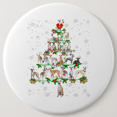 Funny Whippet Dog Weihnachtsbaum Dekoration Button (Vorderseite)