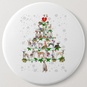 Funny Whippet Dog Weihnachtsbaum Dekoration Button