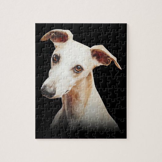 Funny Whippet Face Whippet Lächeln Whippet nur Ges Puzzle (Vertikal)