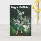 Funny Whippet Hund Geburtstagskarte Karte (Gelbe Blume)