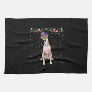 Funny Whippet Karneval Maske Mardi Gras Bea Geschirrtuch