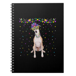 Funny Whippet Karneval Maske Mardi Gras Bea Notizblock