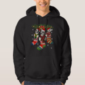 Funny Whippet Sock Xmas Rentier Santa Dog Geschenk Hoodie (Vorderseite)