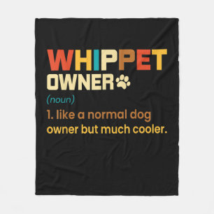 Funny Whippet Vintag Retro Hund Mama Vater Geschen Fleecedecke