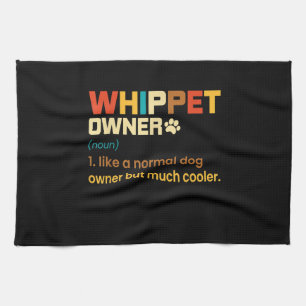 Funny Whippet Vintag Retro Hund Mama Vater Geschen Geschirrtuch