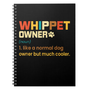 Funny Whippet Vintag Retro Hund Mama Vater Geschen Notizblock