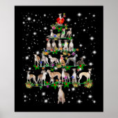Funny Whippet Weihnachtsbaum Dekoration (Vorne)